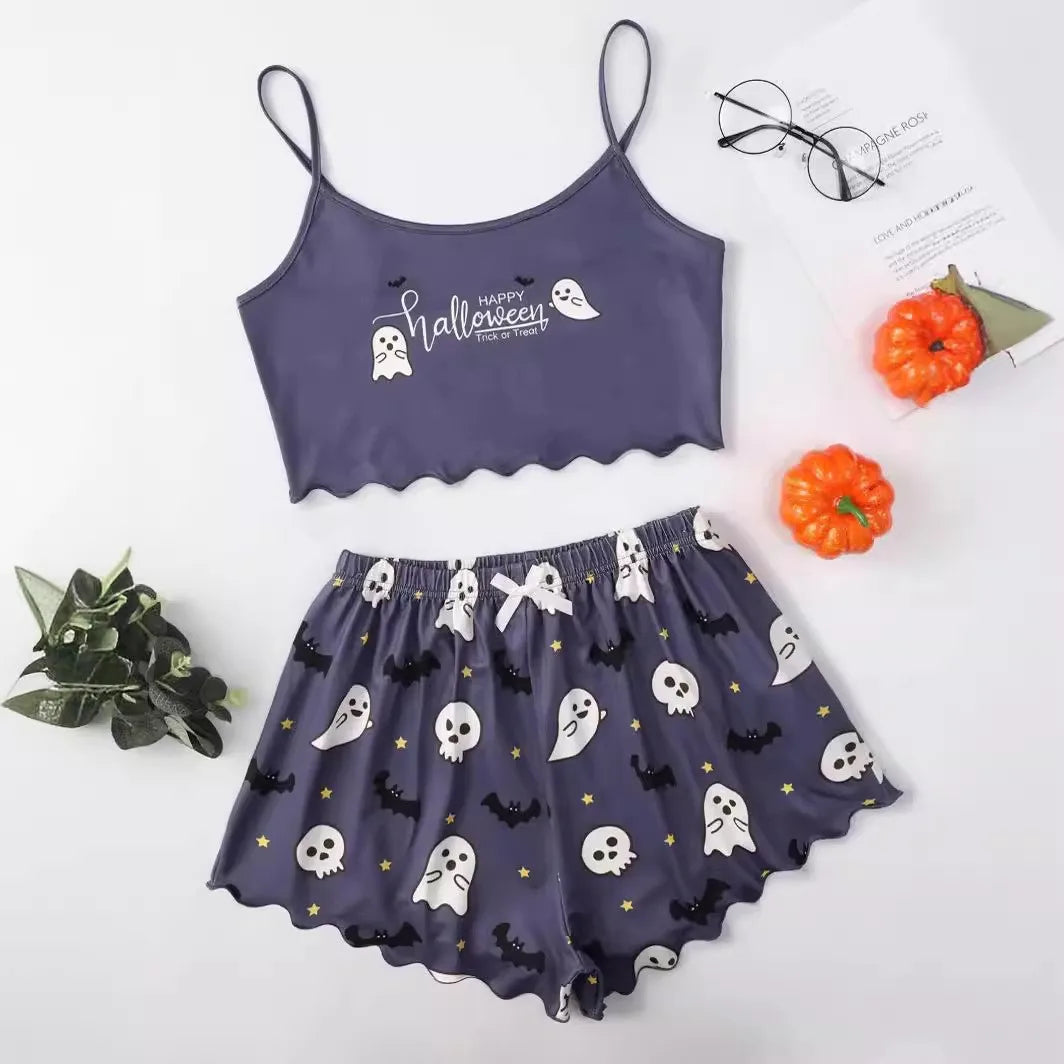 Sexy Nightwear Women Halloween Pajamas for Women for Summer Short Sleeve Pajamas Set Woman Pyjamas Set Women's Underwear Night