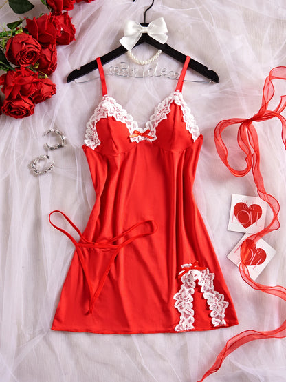 Women's Underwear Sexy Lingerie Set Erotic Nightdress Sexy Lace Sleepwear Solid Slim Soft Dresses Erotic Sleepwear & Thongs