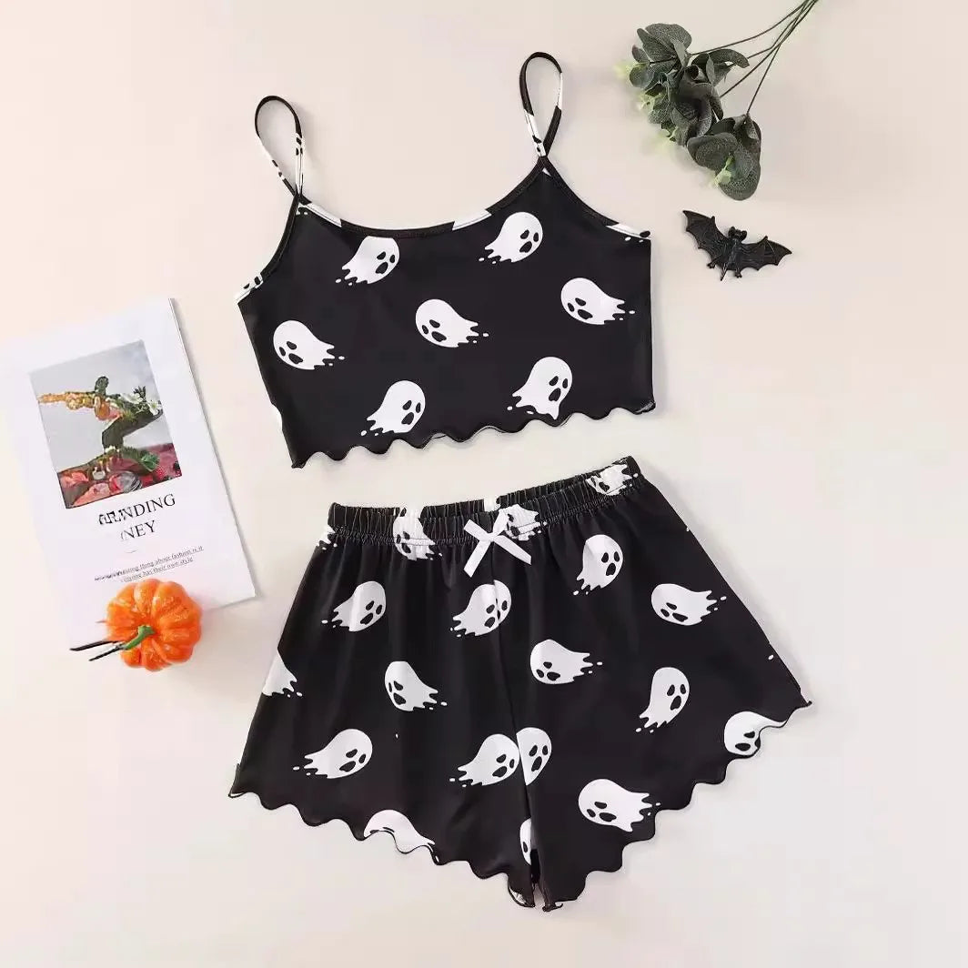 Sexy Nightwear Women Halloween Pajamas for Women for Summer Short Sleeve Pajamas Set Woman Pyjamas Set Women's Underwear Night