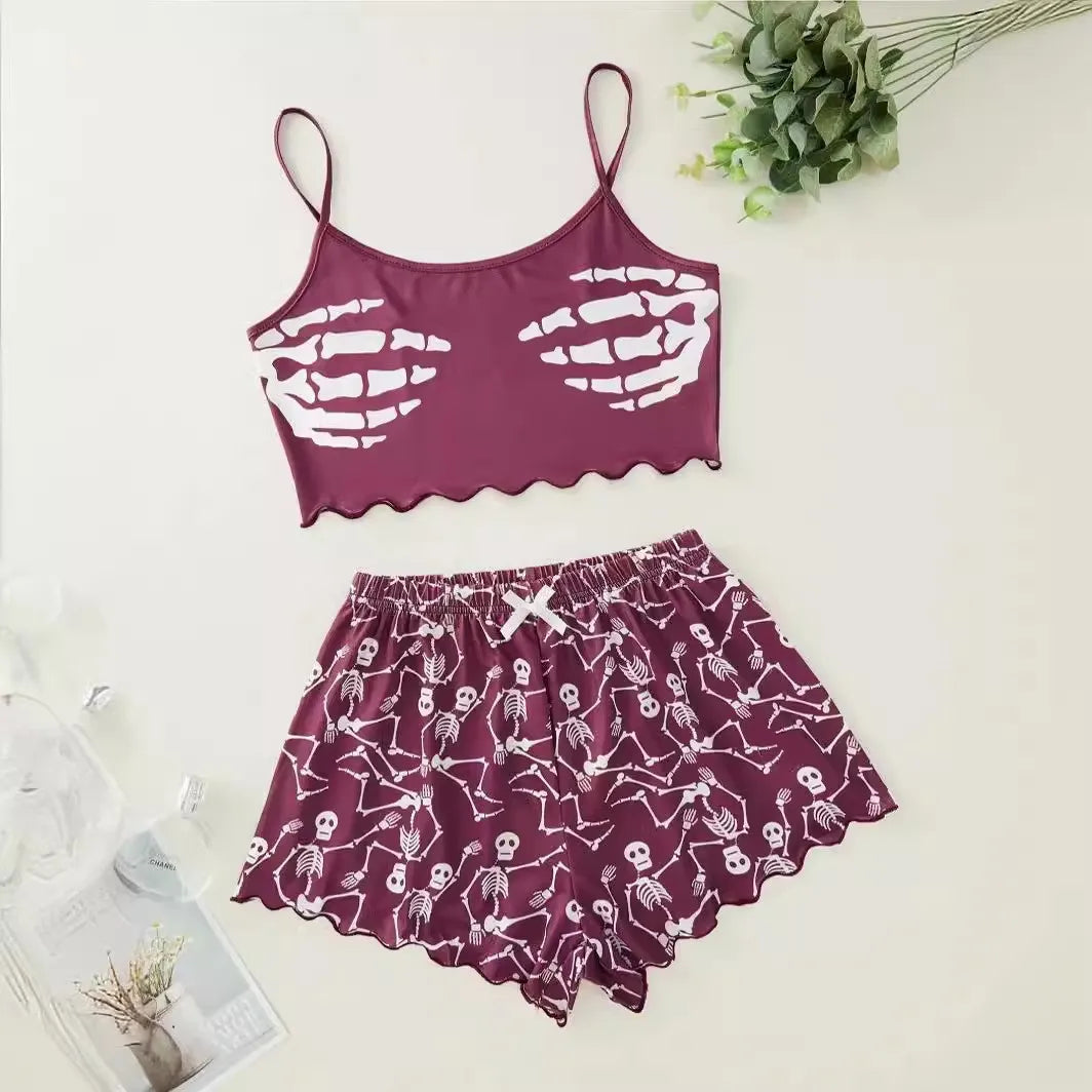 Sexy Nightwear Women Halloween Pajamas for Women for Summer Short Sleeve Pajamas Set Woman Pyjamas Set Women's Underwear Night