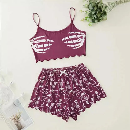 Sexy Nightwear Women Halloween Pajamas for Women for Summer Short Sleeve Pajamas Set Woman Pyjamas Set Women's Underwear Night